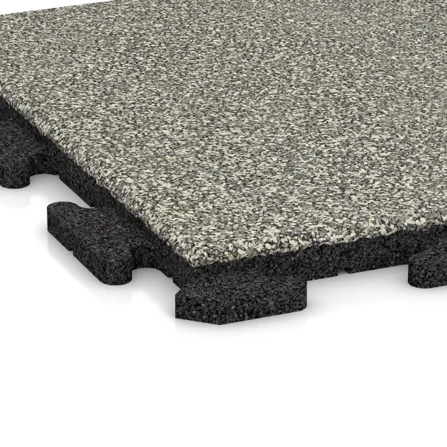 Detailaufnahme der Randausprägung von WARCO-Produkt 1157, Terasa dlaždice Classic, Format 500 x 500 x 30 mm, Farbe Světlý granit.