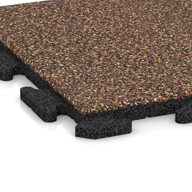 Detailaufnahme der Randausprägung von WARCO-Produkt 1162, Terasa dlaždice Classic, Format 500 x 500 x 30 mm, Farbe Kůra a Basto.