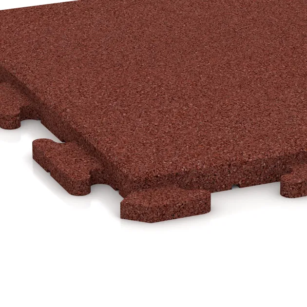 Detailaufnahme der Randausprägung von WARCO-Produkt 1247, Terasa dlaždice Classic, Format 500 x 500 x 30 mm, Farbe Cihlově červená.