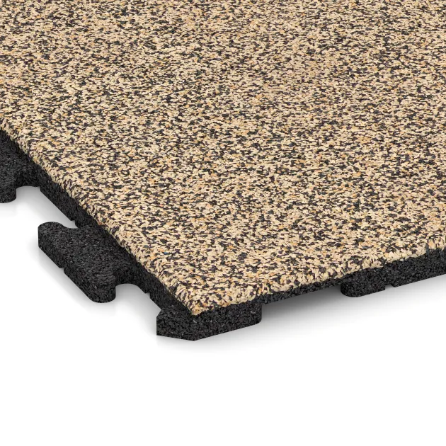 Detailaufnahme der Randausprägung von WARCO-Produkt 5767, Eventová podlaha, Format 1000 x 1000 x 30 mm, Farbe Travertin.