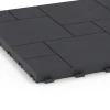 Detailaufnahme der Randausprägung von WARCO-Produkt 6329, Blokový vzor – Terasové dlaždice, Format 38,5 x 38,5 x 2 cm, Farbe Břidlice.