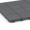 Detailaufnahme der Randausprägung von WARCO-Produkt 6237, Panelový vzor – Terasové dlaždice, Format 38,5 x 38,5 x 2 cm, Farbe Stříbrošedá.
