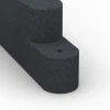 Detailaufnahme der Randausprägung von WARCO-Produkt 6642, Gumový obrubník, Format 100 x 15 x 30 cm, Farbe Břidlicová šedá.