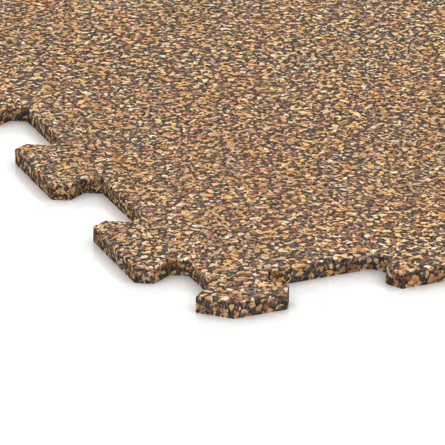 Detailaufnahme der Randausprägung von WARCO-Produkt 1032, Sportovní podlaha Kompakt, Format 970 x 970 x 8 mm, Farbe Maroko.