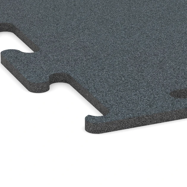 Detailaufnahme der Randausprägung von WARCO-Produkt 6159, Fitness Performance Elite Tréninková Podlaha, Format 100 x 100 x 1,5 cm | 1,00 m², Farbe Kapradinová zelená.