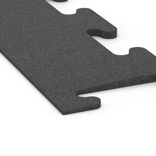 Detailaufnahme der Randausprägung von WARCO-Produkt 6593, Rampa Fitness Performance Elite, Format 100 × 20 cm | 0,5 < 1,5 cm, Farbe Antracit.