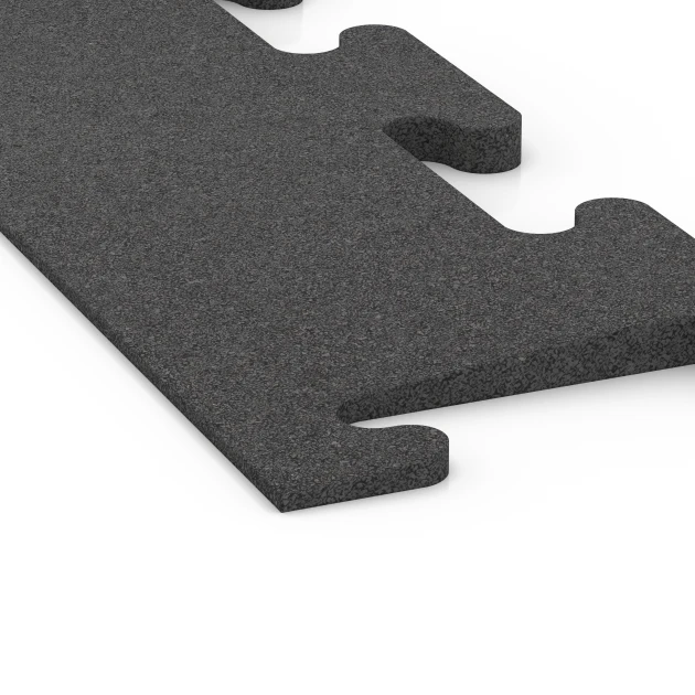 Detailaufnahme der Randausprägung von WARCO-Produkt 6594, Rampa Fitness Performance Elite, Format 100 × 20 cm | 0,5 < 2 cm, Farbe Antracit.