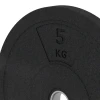 Detailaufnahme der Randausprägung von WARCO-Produkt 6084, Bumper plate, Format 5 kg | ø 45,4 x 3,15 cm, Farbe Antracit.