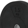 Detailaufnahme der Randausprägung von WARCO-Produkt 6088, Bumper Plate Slim, Format 15 kg | ø 45,4 x 5,85 cm, Farbe Antracit.