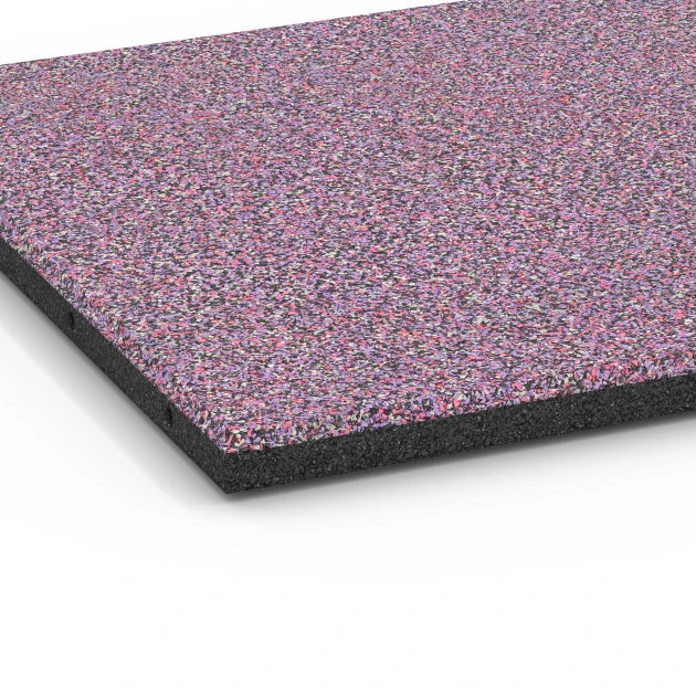 Detailaufnahme der Randausprägung von WARCO-Produkt 6418, Dopadová dlaždice EPDM – 90 cm, Format 50 x 50 x 3 cm | 0,25 m², Farbe Levandule.