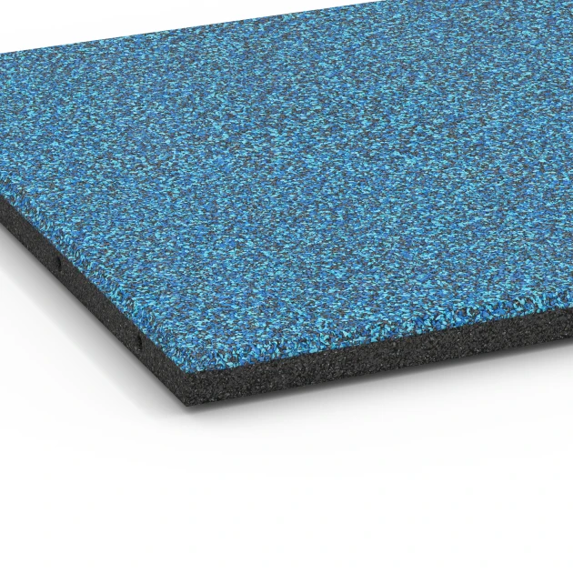 Detailaufnahme der Randausprägung von WARCO-Produkt 6420, Dopadová dlaždice EPDM – 90 cm, Format 50 x 50 x 3 cm | 0,25 m², Farbe Atlantik.