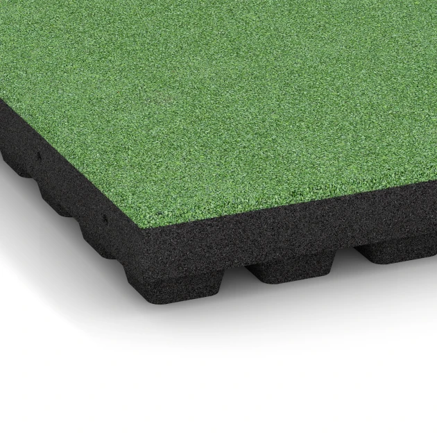 Detailaufnahme der Randausprägung von WARCO-Produkt 6141, Dopadová dlažba – 205 cm, Format 50 x 50 x 7 cm, Farbe Lipová zelená.