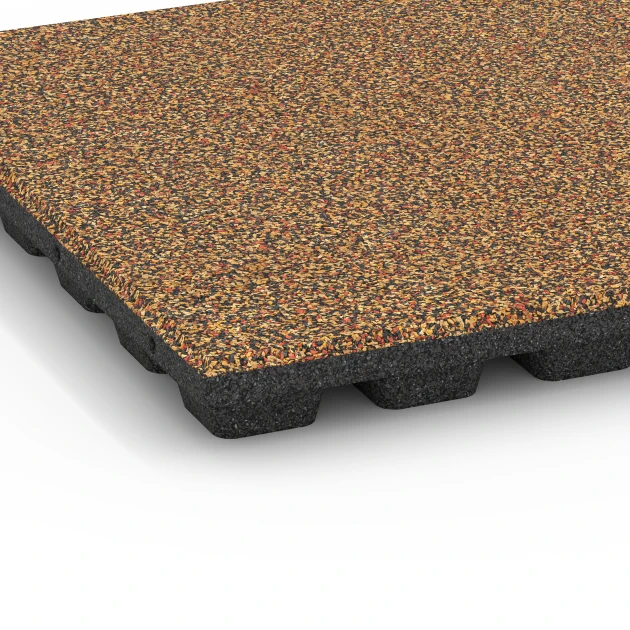 Detailaufnahme der Randausprägung von WARCO-Produkt 6434, Dopadová dlažba – 160 cm, Format 50 x 50 x 4,8 cm, Farbe Terakota.