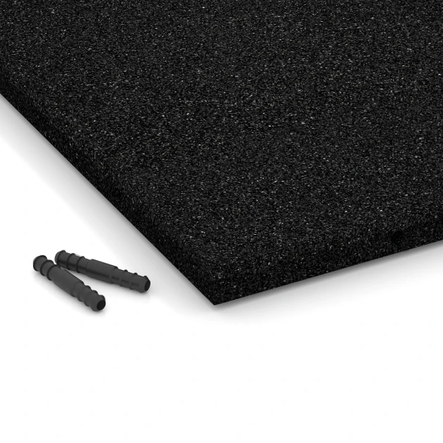 Detailaufnahme der Randausprägung von WARCO-Produkt 6247, Terasová dlaždice – 3 cm, Format 50 x 50 x 3 cm, Farbe Antracit.