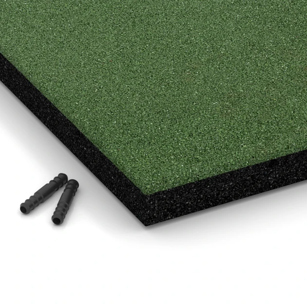 Detailaufnahme der Randausprägung von WARCO-Produkt 6261, Tlumicí deska – 150 cm, Format 50 x 50 x 4,5 cm, Farbe Travní zelená.