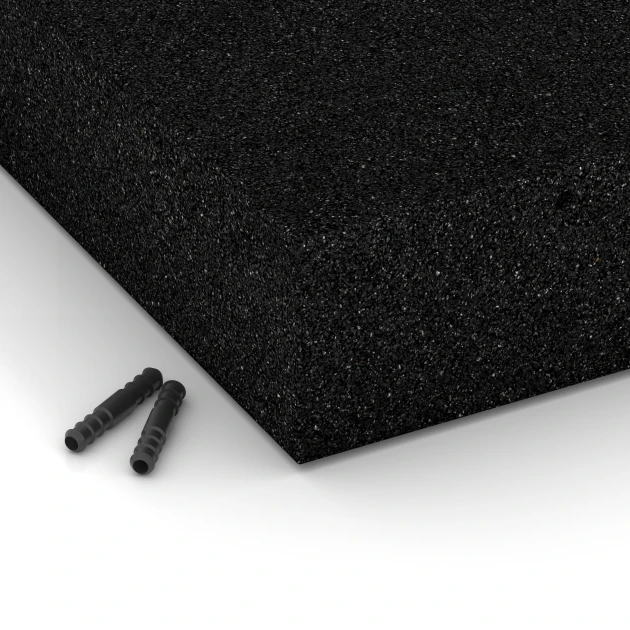 Detailaufnahme der Randausprägung von WARCO-Produkt 6277, Tlumicí deska – 300 cm, Format 50 x 50 x 11 cm, Farbe Antracit.