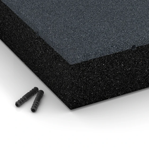 Detailaufnahme der Randausprägung von WARCO-Produkt 6281, Tlumicí deska – 300 cm, Format 50 x 50 x 11 cm, Farbe Břidlicová šedá.