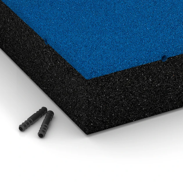 Detailaufnahme der Randausprägung von WARCO-Produkt 6280, Tlumicí deska – 300 cm, Format 50 x 50 x 11 cm, Farbe Nebesky modrá.