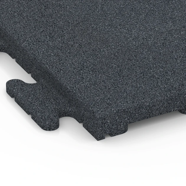 Detailaufnahme der Randausprägung von WARCO-Produkt 7055, Gumová dlažba Linea, Format 50 x 50 x 3 cm | 0,25 m², Farbe Břidlicová šedá.