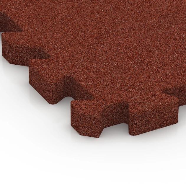 Detailaufnahme der Randausprägung von WARCO-Produkt 6625, Gumová zahradní dlažba, Format 50 x 50 x 4 cm | 0,25 m², Farbe Cihlově červená.