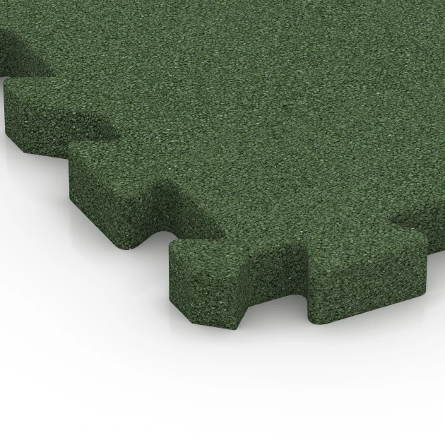 Detailaufnahme der Randausprägung von WARCO-Produkt 6982, Dlaždice na hřiště, Format 50 x 50 x 4 cm | 0,25 m², Farbe Travní zelená.