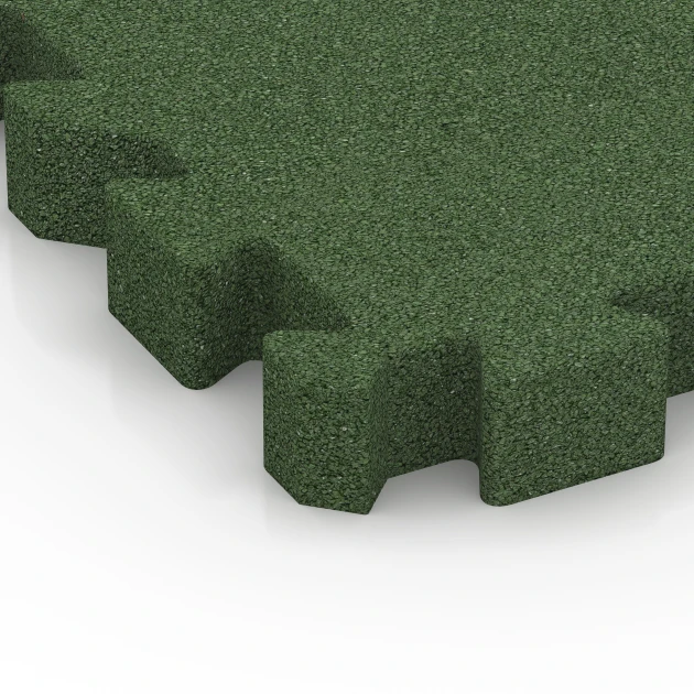 Detailaufnahme der Randausprägung von WARCO-Produkt 6407, Dopadová dlaždice – 220 cm, Format 50 x 50 x 6 cm | 0,25 m², Farbe Travní zelená.