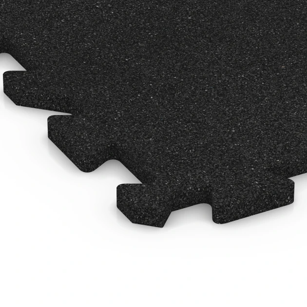 Detailaufnahme der Randausprägung von WARCO-Produkt 6312, Puzzle dlaždice na dětské hřiště, Format 50 x 50 x 2 cm | 0,25 m², Farbe Antracit.