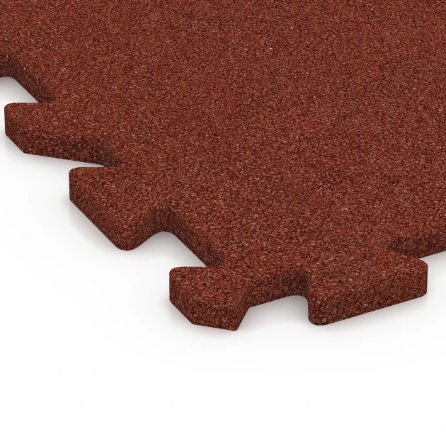 Detailaufnahme der Randausprägung von WARCO-Produkt 6984, Fitness podlaha, Format 50 x 50 x 2 cm | 0,25 m², Farbe Cihlově červená.