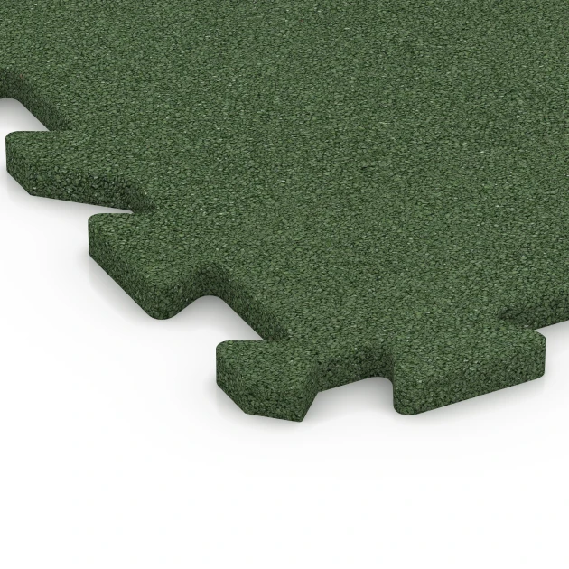 Detailaufnahme der Randausprägung von WARCO-Produkt 6314, Puzzle dlaždice na dětské hřiště, Format 50 x 50 x 2 cm | 0,25 m², Farbe Travní zelená.