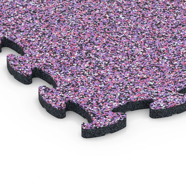 Detailaufnahme der Randausprägung von WARCO-Produkt 6792, Balkónová podlaha, Format 44,6 x 44,6 x 1,8 cm, Farbe Levandule.