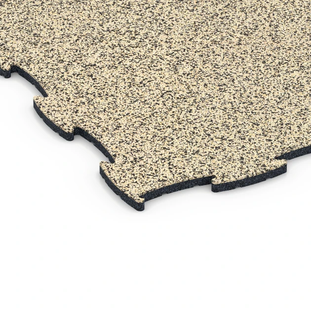 Detailaufnahme der Randausprägung von WARCO-Produkt 6838, Fitness Active podlaha, Format 97,1 x 97,1 × 1,8 cm, Farbe Travertin.