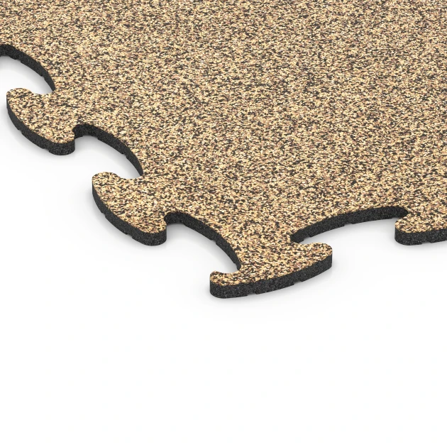 Detailaufnahme der Randausprägung von WARCO-Produkt 6876, Fitness Max Floor System, Format 98 x 98 × 1,8 cm, Farbe Ratan.