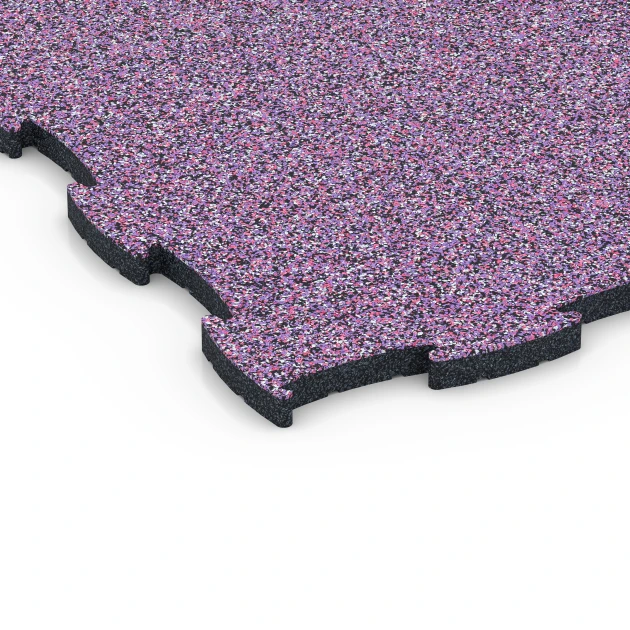 Detailaufnahme der Randausprägung von WARCO-Produkt 6855, Fitness Active podlaha, Format 97,1 x 97,1 x 2,8 cm, Farbe Levandule.