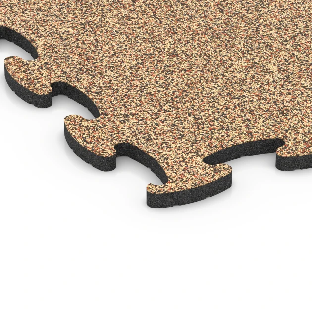 Detailaufnahme der Randausprägung von WARCO-Produkt 6889, Fitness Max Floor System, Format 98 x 98 x 2,8 cm, Farbe Terakota.