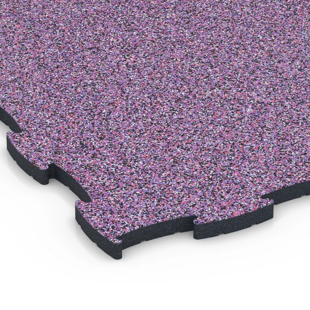 Detailaufnahme der Randausprägung von WARCO-Produkt 6891, Fitness Max Floor System, Format 97,1 x 97,1 x 2,8 cm, Farbe Levandule.