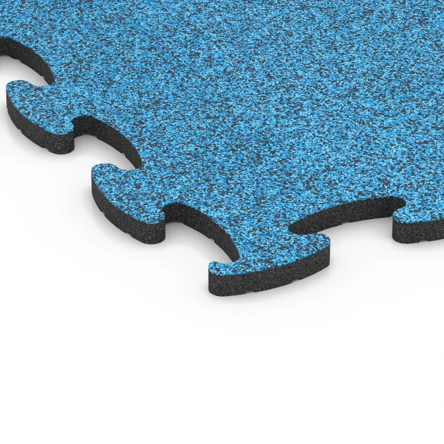 Detailaufnahme der Randausprägung von WARCO-Produkt 6893, Fitness Max Floor System, Format 98 x 98 x 2,8 cm, Farbe Atlantik.