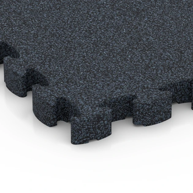 Detailaufnahme der Randausprägung von WARCO-Produkt 6959, Fitness Premium sportovní podlaha, Format 28,9 x 28,9 x 2,8 cm, Farbe Antracit.