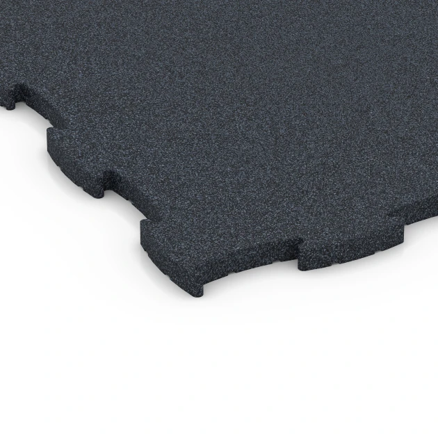 Detailaufnahme der Randausprägung von WARCO-Produkt 6963, Fitness Premium sportovní podlaha, Format 99 x 99 x 2,8 cm, Farbe Antracit.