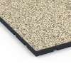 Detailaufnahme der Randausprägung von WARCO-Produkt 7138, Sportovní podlaha pro venkovní fitness, Format 60 x 60 x 3 cm | 0,36 m², Farbe Travertin.