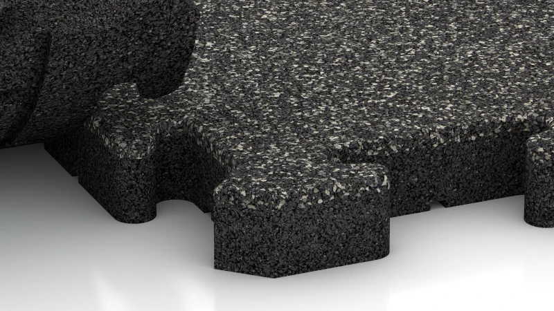 Puzzle spojení s jemně zaoblenou fasetou