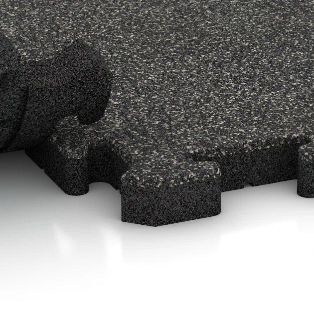 Großaufnahme vom Verbindungssystem von WARCO-Boden 2876 - Chodníkové dlaždice im Farbdesign Tmavě šedá žula. Abmessungen 500 x 500 x 40 mm.