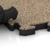 Großaufnahme vom Verbindungssystem von WARCO-Boden 5935 - Vnitřní podlahová dlaždice puzzle im Farbdesign Travertin. Abmessungen 500 x 500 x 40 mm.