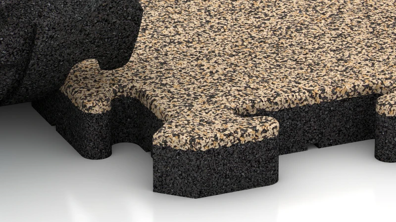 Puzzle spojení s jemně zaoblenou fasetou