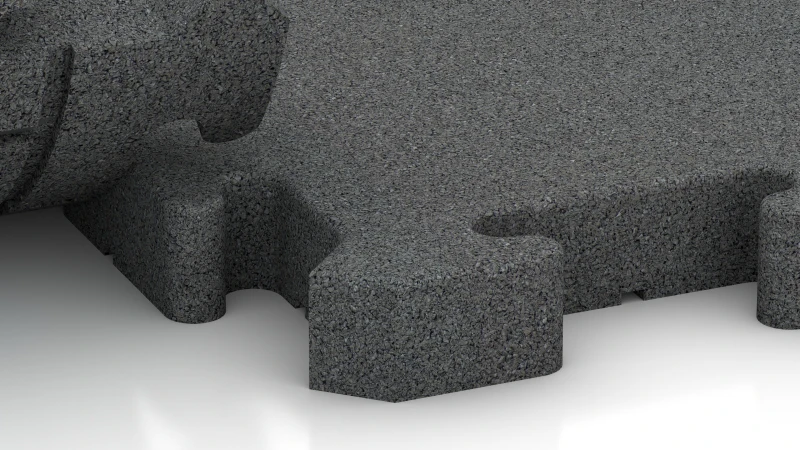 Puzzlový spoj s lehce zaokrouhleným zkosením