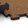 Großaufnahme vom Verbindungssystem von WARCO-Boden 5851 - Vnitřní podlahová dlaždice puzzle im Farbdesign Terra Cotta. Abmessungen 1000 x 1000 x 30 mm.