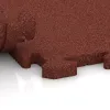 Großaufnahme vom Verbindungssystem von WARCO-Boden 3355 - Podlahová krytina pro psy im Farbdesign Cihlově červená. Abmessungen 1000 x 1000 x 30 mm.