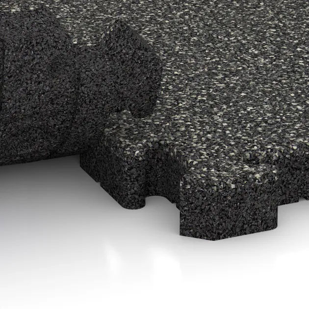 Großaufnahme vom Verbindungssystem von WARCO-Boden 3056 - Paving slab im Farbdesign Tmavě šedý granit. Abmessungen 500 x 500 x 50 mm.
