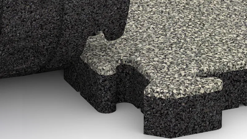 Puzzle spojení s jemně zaoblenou fasetou