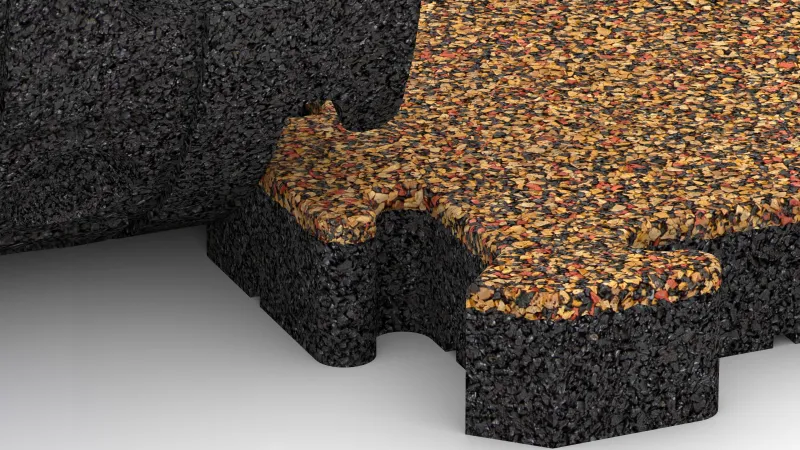 Puzzle spojení s jemně zaoblenou fasetou