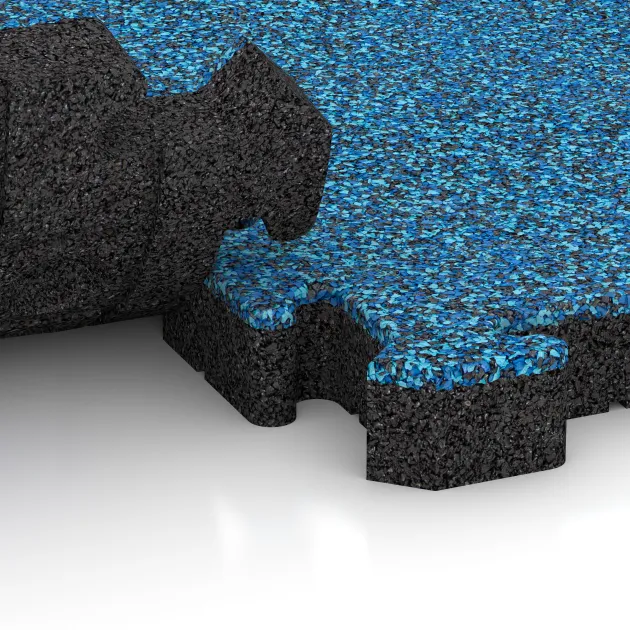 Großaufnahme vom Verbindungssystem von WARCO-Boden 3066 - Paving slab im Farbdesign Atlantik. Abmessungen 500 x 500 x 50 mm.